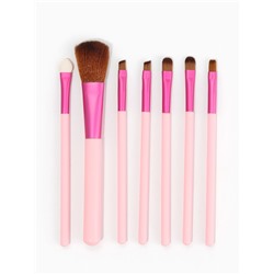 Набор кистей для макияжа, 7 шт., в пластиковом футляре, МИКС