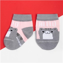 Набор носков Крошка Я «Котик», 2 пары, 8-10 см