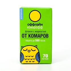 Дополнительный флакон-жидкость от комаров «Комарофф», без запаха, 70 ночей, флакон 45 мл