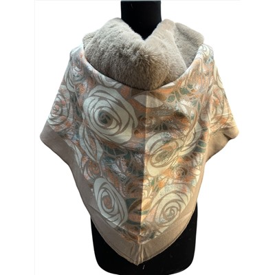 Платок-накидка с мехом