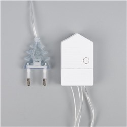 УЦЕНКА Гирлянда «Сеть-ёлка» 1×1 м, IP20, тёмная нить, 90 LED, свечение тёплое белое, 8 режимов, 220 В