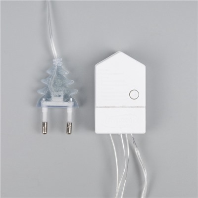 УЦЕНКА Гирлянда «Сеть-ёлка» 1×1 м, IP20, тёмная нить, 90 LED, свечение тёплое белое, 8 режимов, 220 В