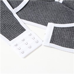 Комплект нижнего белья женский (топ, трусы) Collorista, тёмно-серый, размер 46-48