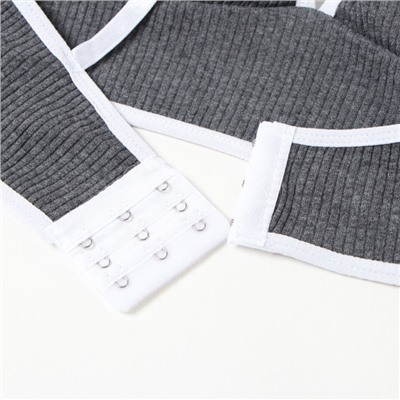 Комплект нижнего белья женский (топ, трусы) Collorista, тёмно-серый, размер 46-48