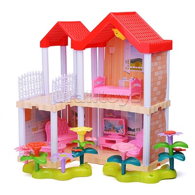 Дом для куклы "Котедж" с мебелью, в коробке