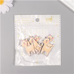 Декор для творчества дерево «Оленёнок», набор 6 шт., 4×2.6×0.3 см