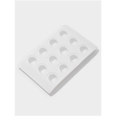 Форма для муссовых десертов и выпечки Доляна «Бабл», 29×18×3 см, 12 ячеек (5×4.5 см), силикон, белая