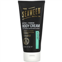 The Seaweed Bath Co., Awaken, крем для тела, выводящий токсины и повышающий упругость кожи, розмарин и мята, 177 мл (6 жидких унций)