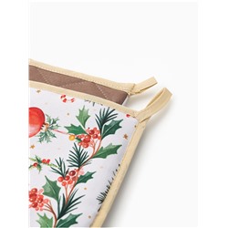 Кухонный набор «Этель»: варежка-прихватка 20×28 см, прихватка 19×19 см, белая