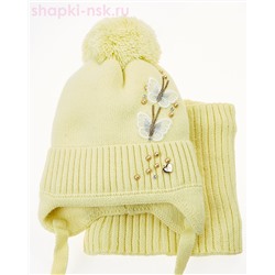 02-56-S Комплект для девочки (шапка+снуд) (48-50)