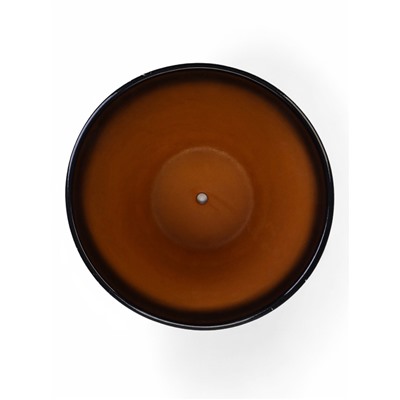 Горшок для цветов «Гранит», 8 л, d=29.5 см, h=33 см, керамика, с поддоном, чёрный