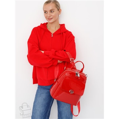 Рюкзак женский кожаный 21023-8 red  Polina&Eiterou