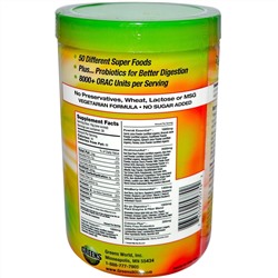 Greens World, Вкусная зелень 8000, ягодный вкус, 10,6 унций (300 г)