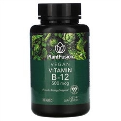 PlantFusion, Vegan Vitamin B-12, 500 mcg, 100 Tablets