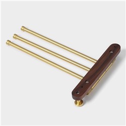 Держатель для полотенец Stölz Hölzern Premiere, ореховое дерево, алюминий, коричневый