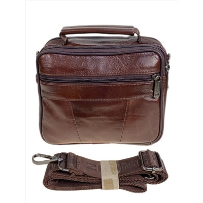 Сумка мужская из натуральной кожи, цвет коричневый