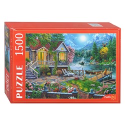 Пазлы 1500 "Домик у лунного озера"