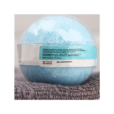 Бомбочка для ванн Добропаровъ с морской солью «лазурная волна» 110 г