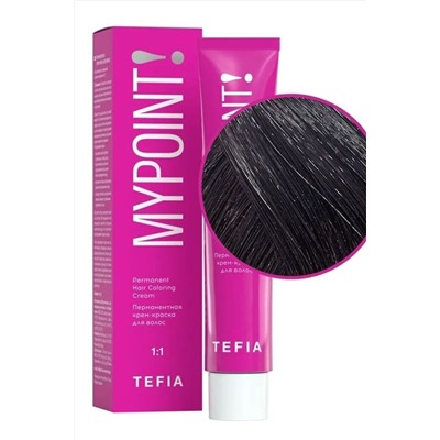 TEFIA Mypoint 4.81 Перманентная крем-краска для волос / Брюнет коричнево-пепельный, 60 мл KRISTALLER, 1116929