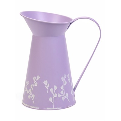 Кашпо - ваза «Кувшин Ландыши», 12×12×20 см, 1.5 л, лавандовое