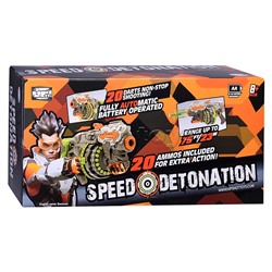 Бластер "Speed detonation" с мягкими пулями, в коробке