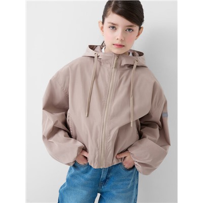 Куртка текстильная с полиуретановым покрытием для девочек (ветровка)