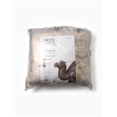 Одеяло зимнее (утеплённое) стандарт 2 сп., 172×205 см, шерсть верблюда, ткань глосс-сатин