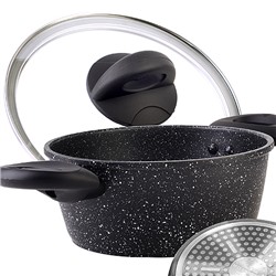 25078 Кастрюля алюм 2.2л 20см МРАМ/КРОШ (х6)