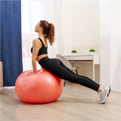 Фитбол ONLYTOP, d=85 см, 1400 г, антивзрыв, цвет оранжевый