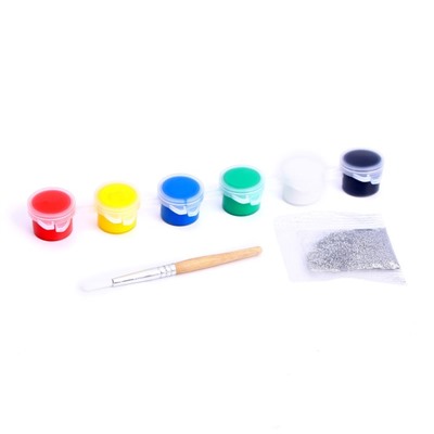 Ёлочные шары под раскраску на новый год «Чудесная история», краски, 4 шт., набор для творчества