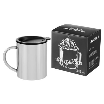 Термокружка «Мастер К», 300 мл, сохраняет тепло 2 ч, нержавеющая сталь