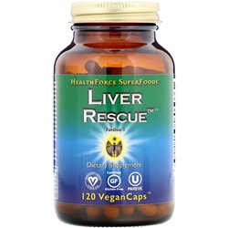 HealthForce Superfoods, Liver Rescue, препарат для печени, версия 6, 120 веганских капсул VeganCaps