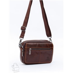 Сумка мужская кожаная 8615S brown Fuxhiniao в Новосибирске