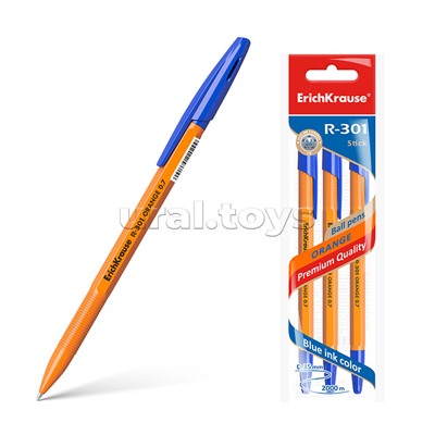 Ручка шариковая R-301 Orange Stick 0.7, цвет чернил синий