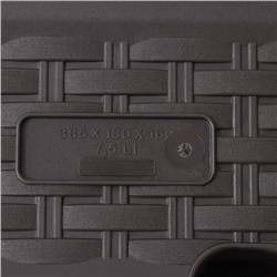 Ящик для цветов балконный «Ротанг», 7.5 л, 38.5×18×16 см, пластик, коричневый