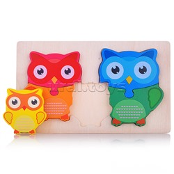 Пазл-вкладыш "Семья совят"