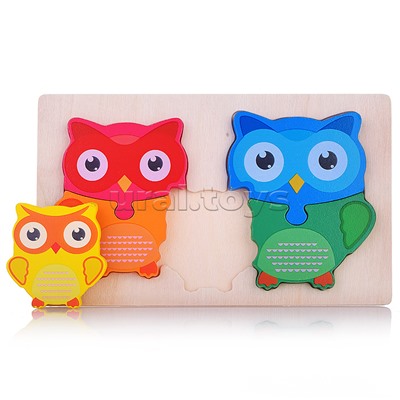 Пазл-вкладыш "Семья совят"