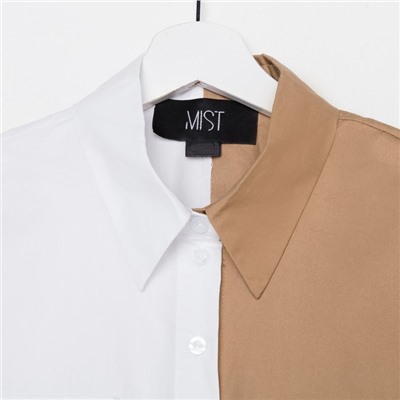 Рубашка женская MIST, размер 44-46, цвет белый, бежевый