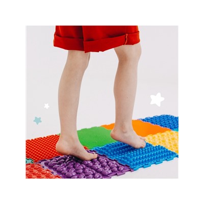 Модульный массажный коврик ОРТОДОН, набор №8 «Лесная тропинка», 8 шт.