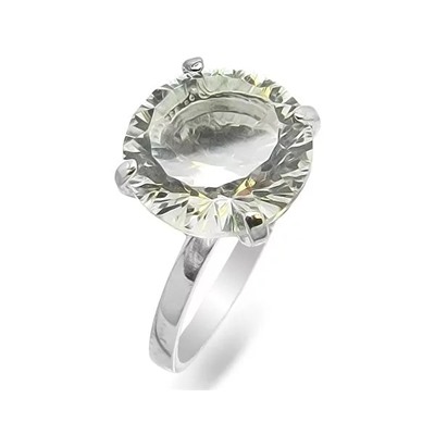 Кольцо из серебра горный хрусталь, К666