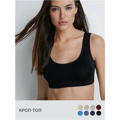 Omsa Топ OmS131 Майка "Toп" женская (кроп-топ на широких бретелях), PA