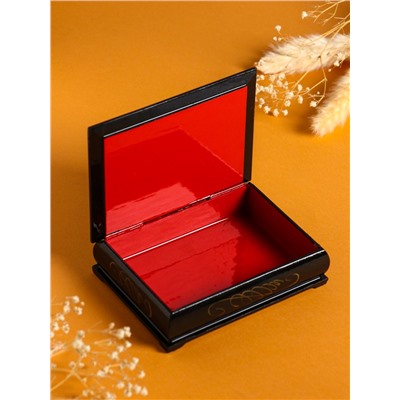 Шкатулка для украшений «Пара лошадей», 10×14 см, лаковая миниатюра