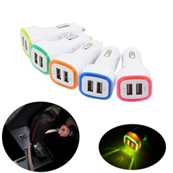 Автомобильный USB-адаптер с двумя выходами и подсветкой