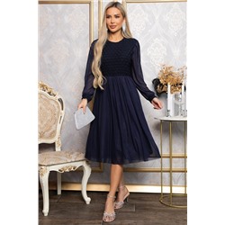 Платье Игра теней (синее) П14860-3М