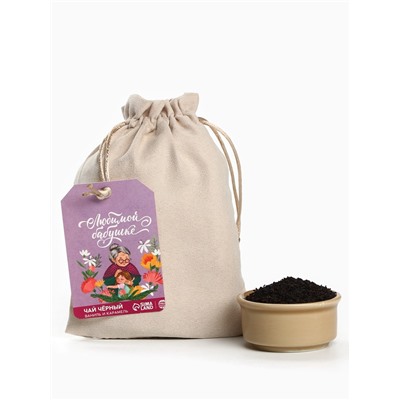 Чай подарочный «Любимой бабушке» в подарочном мешочке, вкус: ваниль и карамель, 100 г