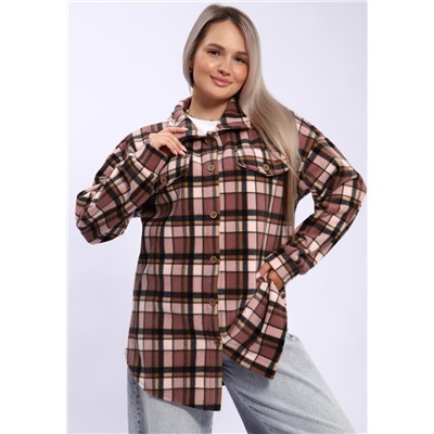 885 Рубашка флис (Сухая роза)