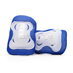 Комплект детской защиты для катания (цвет бело/синий)