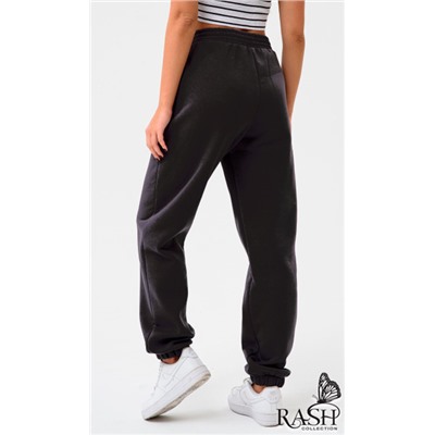 Джоггеры с начесом черные