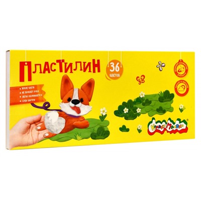 Пластилин  36цв 540 гр. со стеком ПКМ36-К Каляка-Маляка