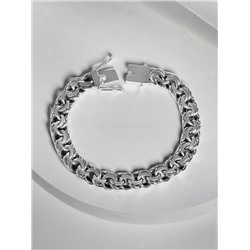 Браслет из чернёного серебра - Бисмарк, 23 см 925 пробы БРБ17023ч